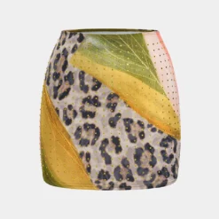 Leopard Pattern Rivet Skirt