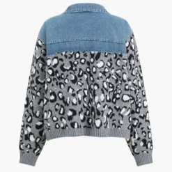 Leopard Print Patchwork Denim Jacket -Women's Clothing Store c9a866fd 0c0f 435c b39b a4c610c549ca