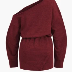 Asymmetrical Long Sleeve Mini Dress -Women's Clothing Store c9f8fad8 a894 419a 97f9 47ba59b8bcd3