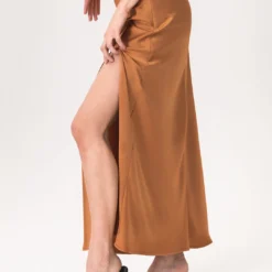 Slit Satin Midi Skirt -Women's Clothing Store caae2670 7fa2 497a b905 834346ad9c7b