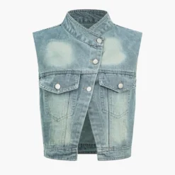 Faded Denim Vest