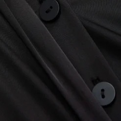 Satin Faux Leather Pocket Button Zipper Long Sleeve Mini Dress -Women's Clothing Store cb9ed732 79f0 47ed a674 9c68f3d004cc