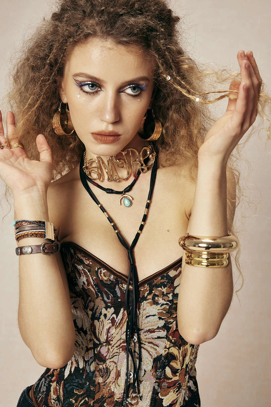 Abstract Print Braided Tie Corset Top 8 Abstract Print Braided Tie Corset Top - Image 8