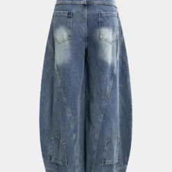 Denim Ripped Barrel Jeans -Women's Clothing Store ccdebf51 2b78 4ce6 85df aeadbc4ee503