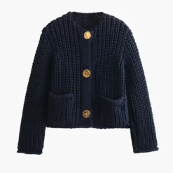 Knit Button Pocket Cardigan -Women's Clothing Store ce033006 66b7 4222 9e6a 57c13bbb7f53