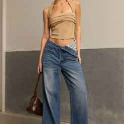 Halter Neck Ruched Top -Women's Clothing Store cf19f2d6 9b36 4bcf 9d91 56b719aecdd8