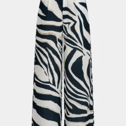 Contrast Stripe Print Trousers