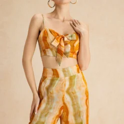 Tie Dye Print Tie Front Slip Cami Top -Women's Clothing Store cfff6fe6 120d 4b8d 8876 bae1079261aa