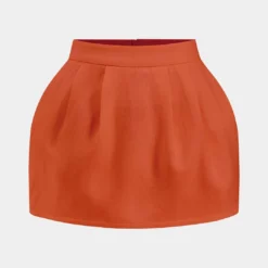 Linen Ruched Zipper Skirt -Women's Clothing Store d071cc34 937e 4195 b3bb 38e992b0bd52