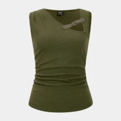 Patchwork Sleeveless Tank Top -Women's Clothing Store d1275e78 4d9f 4437 be83 bd2b8889e21c