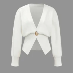 V-neck Sweater Cardigan -Women's Clothing Store d29dbb5f 3072 4153 bef9 9616e6f4348b