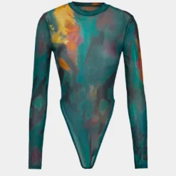 Tie Dye Print Long Sleeve Bodysuit