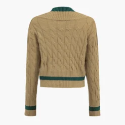 Knit V-Neck Patchwork Long-Sleeve Top -Women's Clothing Store d38a567b 05c6 439b a34b b84d2a3fc18c