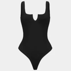 Basic Solid V-Neck Sleeveless Bodysuit -Women's Clothing Store d4269134 c04a 4e5e 8ed8 00cb1e302314