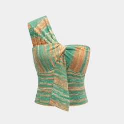 Knit Twist Knot One Shoulder Short Tank Top