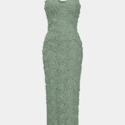 Appliques V-neck Slit Maxi Dress -Women's Clothing Store d495b514 8156 45f2 8a10 0bd13be42441