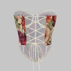 Retro Watercolor Print Jacquard Wrap Tie-Up Tube Top -Women's Clothing Store d4d0e0be b007 4ccf 9e63 4a64c0e8d151