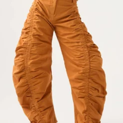 Metal Ring Ruched Wide Leg Trousers -Women's Clothing Store d5e82c12 05e6 4f7d bf5b 89357629f7a2