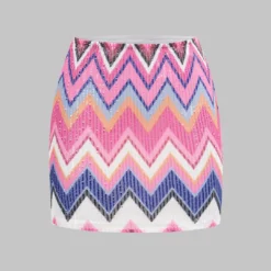 Sequin Contrast Skirt