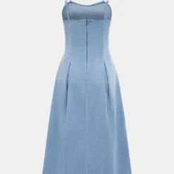 Denim Sleeveless Maxi Dress -Women's Clothing Store d6ada58b 21c1 4e18 8245 2d777167f8df