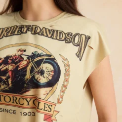 Motorbike Graphic Print Sleeveless T-Shirt -Women's Clothing Store d83a4aab 68f6 4e19 aedc 57fe958bf198