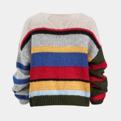 Basic Knit Color Block Long-Sleeve Top -Women's Clothing Store d8a53399 dc02 45e4 bbe5 4ed77566a1c8