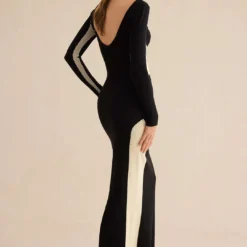 Patchwork Knit Maxi Skirt -Women's Clothing Store db102141 9930 41e3 8b64 b0404e8a40d9