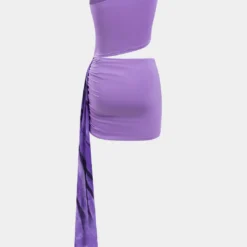 Butterfly Print Mesh Ruched Asymmetrical One Shoulder Mini Dress -Women's Clothing Store db39ce47 2e8a 468f b174 1a73d516e8ee