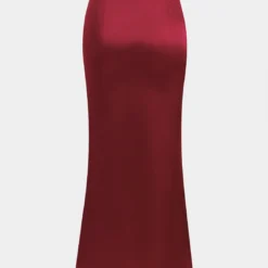 Solid Satin Zipper Skirt -Women's Clothing Store dc096764 1c14 4d19 ae94 cf4a5cbd1a5c