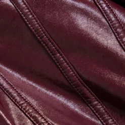 Patchwork Faux Leather Long Sleeve Bodysuit -Women's Clothing Store dc451183 c737 470f bf58 ddec7ea135d6