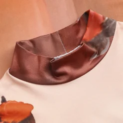 Floral Print Mock Neck Long Sleeve Midi Dress -Women's Clothing Store dd0713e5 ce1e 4e7e b24a dfdd35fc656c