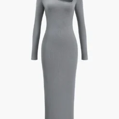 Asymmetrical Neck Slit Maxi Dress -Women's Clothing Store dd503b12 b12d 45bf b829 ee3720c55645