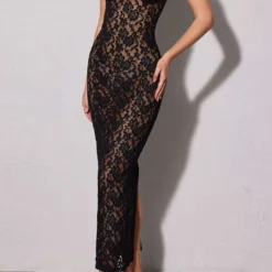 Lace Bustier Slit Slip Maxi Dress -Women's Clothing Store df2d549d 81a4 4ae6 a4dc 51ded911554a