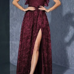 Lace Flutter Sleeve Maxi Dress