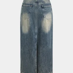 Denim High Waist Button Pocket Skirt -Women's Clothing Store df622e95 1d95 4647 9596 c6234e682fdf