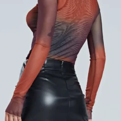 Tie Dye Sheer Mesh Long Sleeve Top -Women's Clothing Store e0242ae7 f36a 4881 aabd 1ec5196e159d