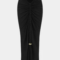 Metallic Decor Braided Ruched Skirt -Women's Clothing Store e04a309d 0d7a 4959 8126 f7547d59b66f