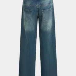 Denim Cut Out Washed Tie-Up Jeans -Women's Clothing Store e0696f32 9a22 4353 85f0 c591d57f3888