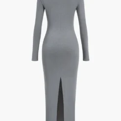 Asymmetrical Neck Slit Maxi Dress -Women's Clothing Store e1272542 f301 44a2 b384 3ecc79e38135