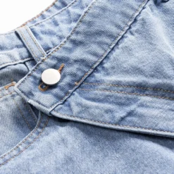 Denim Asymmetrical Button Pocket Ripped Shorts -Women's Clothing Store e1349798 a7ed 4f1d a48d 7b9df62cb829