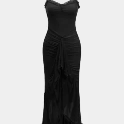 Mesh Slip Ruffle Maxi Dress -Women's Clothing Store e2f17e89 d1a6 492a ba4d 7f9852a9ee37