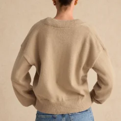 Sweater V-Neck Long-Sleeve Top -Women's Clothing Store e3398f2c ef0e 4e47 bbfb 5c3d844982a4