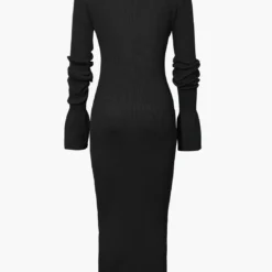 Shell Sleeve Ribbed Buttons Down Maxi Dress -Women's Clothing Store e3411027 3607 41e7 adbc 7f0de9584673