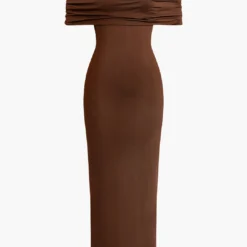 Twisted Backless Off Shoulder Maxi Dress