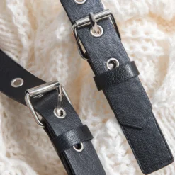 Knitted Cut Out Patchwork Belted Long-Sleeve Top -Women's Clothing Store e4c15f7e f663 4cc8 9f75 46d1108204df