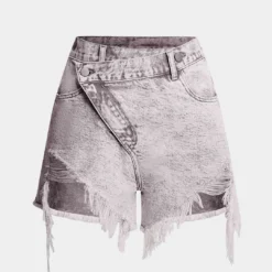 Denim Ripped Frayed Shorts