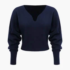 Basic Solid Knit Long-Sleeve Top -Women's Clothing Store e6813790 7a93 40f1 aa0b 688c6a8ba554