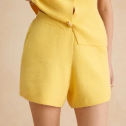 Solid Sweater Shorts