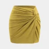Ruched Asymmetrical Twist Knot Skirt