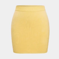 Solid Knit Mini Skirt